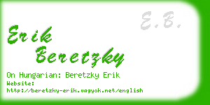 erik beretzky business card